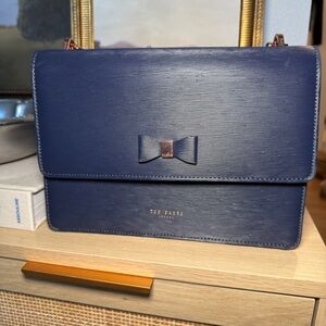 Ted Baker Dark Blue Crossbody Bag with Bow